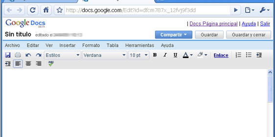 Google Docs - Interfaz estilo MS Office